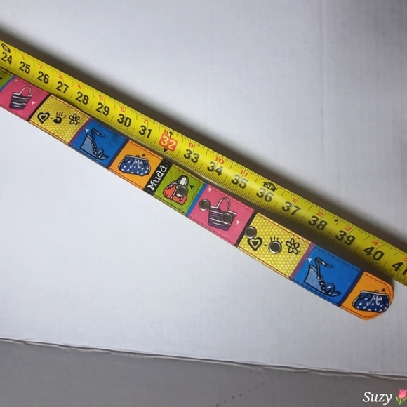 MUDD Genuine Leather Belt, Vibrant Colour Block Fashion Images - Picture 13 of 14